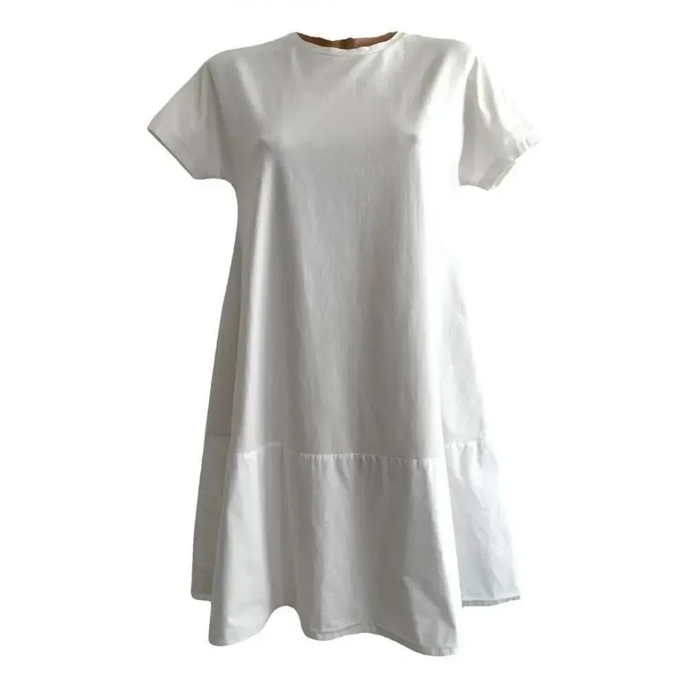 COS Short Sleeve A-Line Flare Everyday Midi Dress Women's XS
